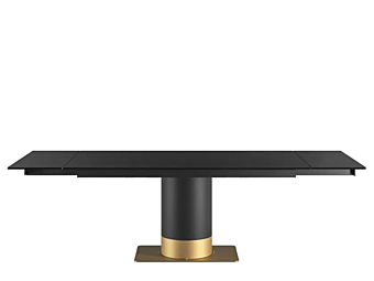 Table rectangulaire extensible en cristal Eforma Cilindro Table rectangulaire extensible en cristal Eforma Cilindro usine Eforma de l'Italie