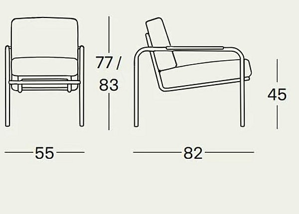 Fauteuil rembourré avec accoudoirs Susanna ZANOTTA usine ZANOTTA de l'Italie. Foto №10