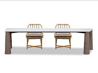 Table de jardin en marbre Nevada BAXTER usine BAXTER de l'Italie