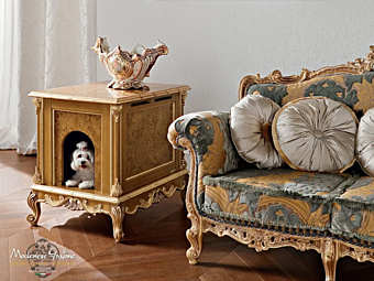 Panier pour chien en bois massif Modenese Luxury Interiors 12675 usine MODENESE GASTONE de l'Italie