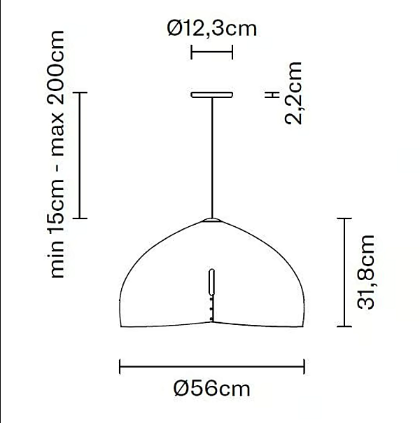Suspension en aluminium Oru F25 A03 Fabbian F25 A03 usine Fabbian de l'Italie. Foto №8