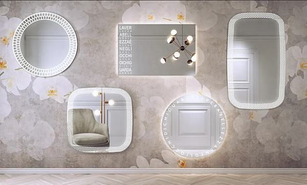Miroir de salle de bain rond avec éclairage intégré ARTELINEA RI TRATTI TRB, TRD usine ARTELINEA de l'Italie. Foto №2