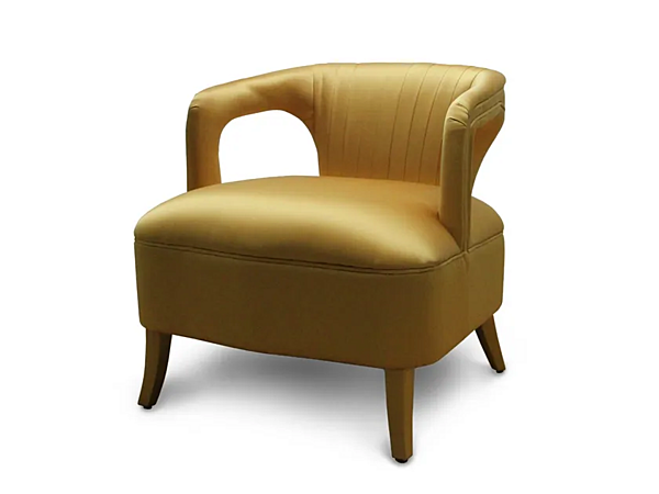 Fauteuil en satin rembourré avec accoudoirs Karoo BRABBU usine BRABBU de l'Italie. Foto №1