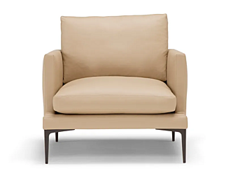 Fauteuil en cuir avec accoudoirs Segno AMURA AM008.010 usine AMURA de l'Italie