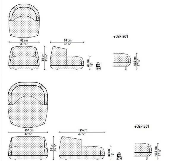 Fauteuil en tissu rembourré Brioni Kristalia usine Kristalia de l'Italie. Foto №7