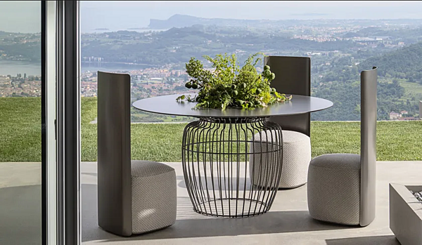 Fauteuil de jardin en tissu Pierre Shell Flou usine Flou de l'Italie. Foto №2