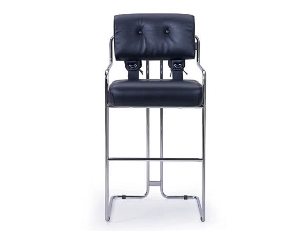 Tabouret en cuir avec accoudoirs Tucroma i 4 Mariani usine i 4 Mariani de l'Italie. Foto №3