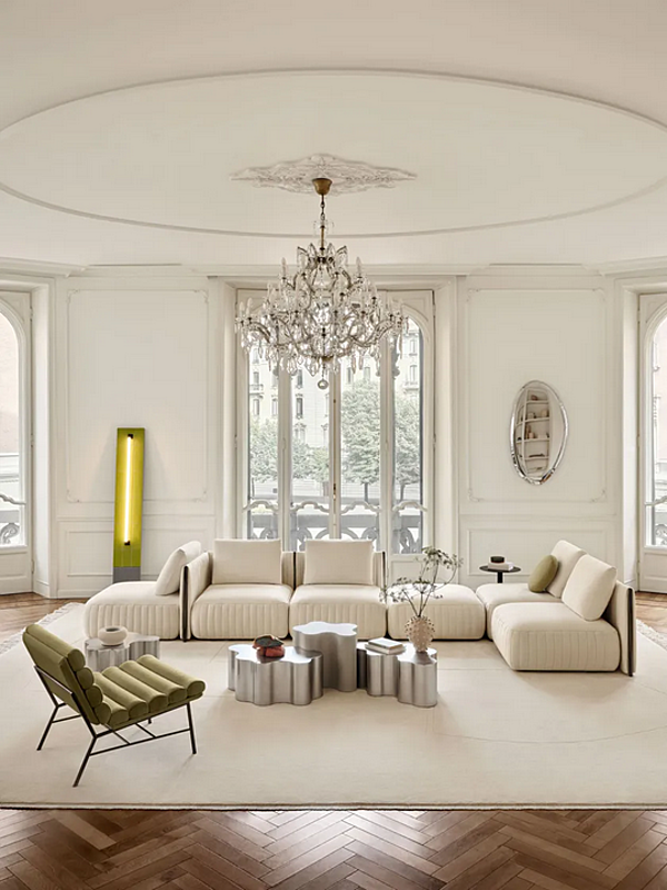 Canapé d'angle avec housse amovible Saba Metis usine SABA de l'Italie. Foto №2