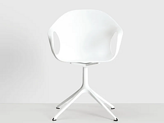 Chaise en polyuréthane avec accoudoirs et base à 4 branches Elephant Kristalia usine Kristalia de l'Italie