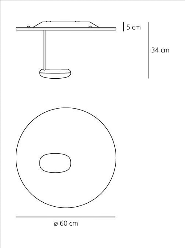 Applique murale en aluminium moulé Droplet Mini Artemide 1471W10A, 1471110A usine Artemide de l'Italie. Foto №4