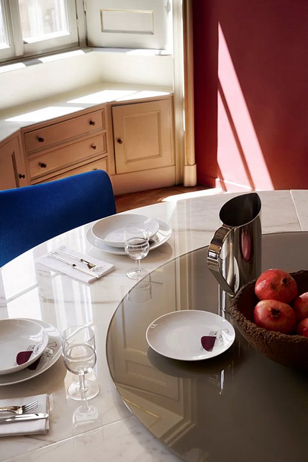 Assiette à dessert en porcelaine ensemble de 2 pièces CASSINA GNR Service Prunier GNR 20 usine CASSINA de l'Italie. Foto №8