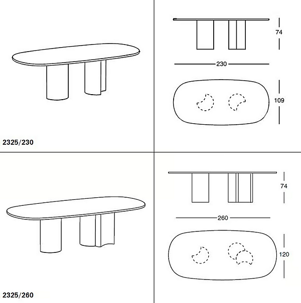 Table ovale en bois ZANOTTA Bol usine ZANOTTA de l'Italie. Foto №7