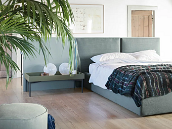 Tête de lit double en tissu Cube NOVAMOBILI