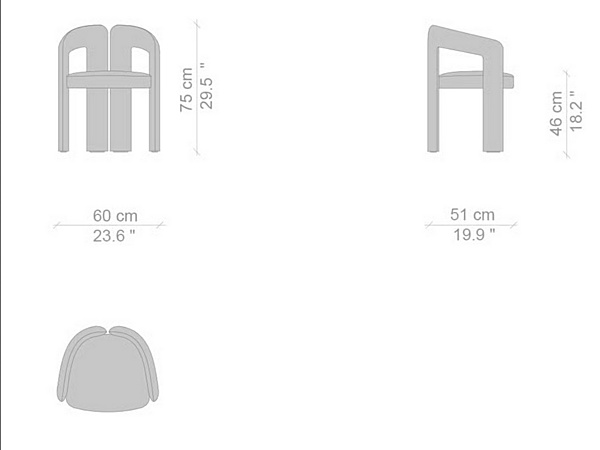 Fauteuil en tissu avec housse amovible CASSINA Dudet Pro usine CASSINA de l'Italie. Foto №6