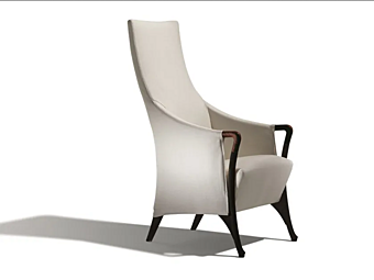 Fauteuil à dossier haut en tissu Progetti GIORGETTI