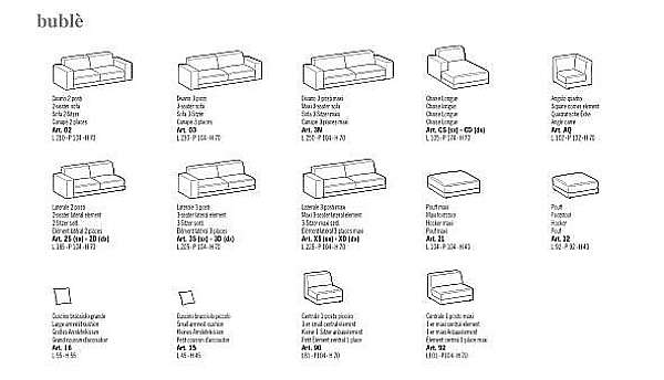 Canapé DITRE ITALIA Bublè comp_02 usine DITRE ITALIA de l'Italie. Foto №3