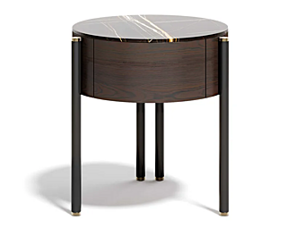 Table de nuit ronde en bois et marbre Capital Collection Mayfair MAY.CO Table de nuit ronde en bois et marbre Capital Collection Mayfair MAY.CO usine Capital Collection de l'Italie