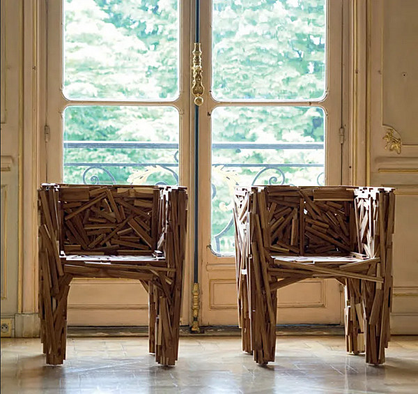 Fauteuil de jardin en bois Favela Edra FAV010 usine EDRA de l'Italie. Foto №4