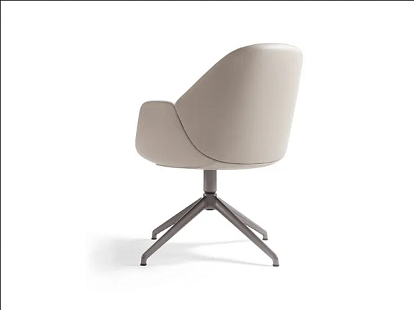 Fauteuil en cuir et tissu avec accoudoirs GIORGETTI Calathea usine GIORGETTI de l'Italie. Foto №3