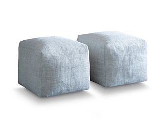 Pouf carré en tissu avec housse amovible Pixel Saba