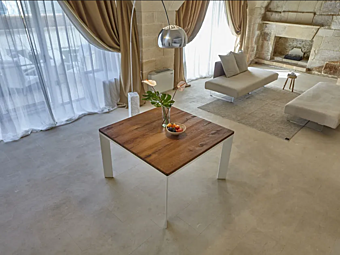 Table carrée extensible en bois LOTO LAGO