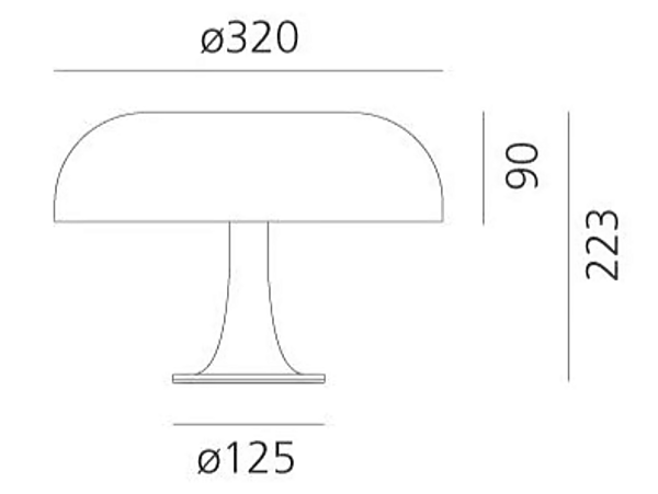 Lampe de table LED en polycarbonate rouge Nessino Artemide 0039080A usine Artemide de l'Italie. Foto №9