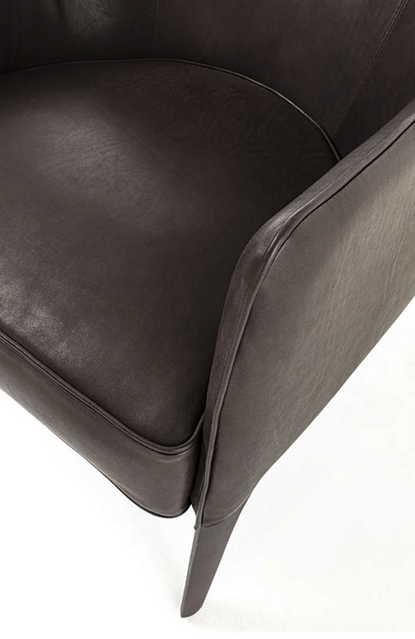 Fauteuil en cuir avec accoudoirs Jackie Frigerio usine Frigerio de l'Italie. Foto №5