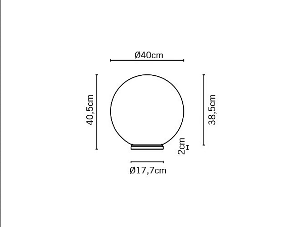 Lampe de table en verre soufflé Lumi Sfera Fabbian usine Fabbian de l'Italie. Foto №11