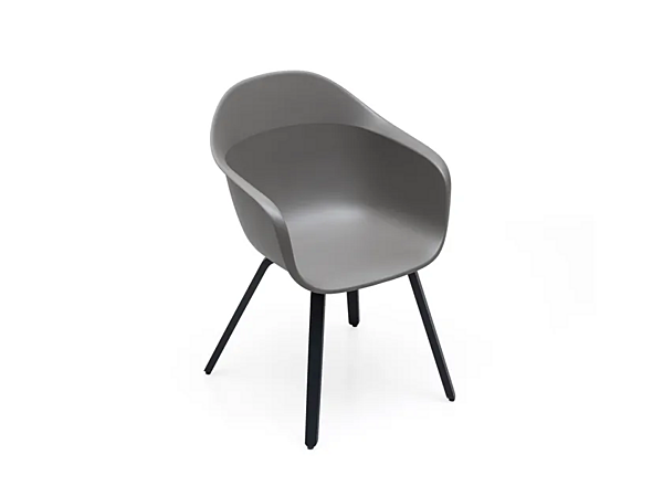 Chaise en plastique recyclé avec accoudoirs Elephant Kristalia usine Kristalia de l'Italie. Foto №1