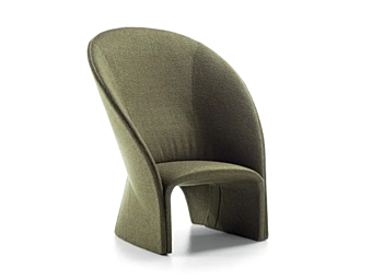 Fauteuil en tissu avec accoudoirs Frigerio Mayu