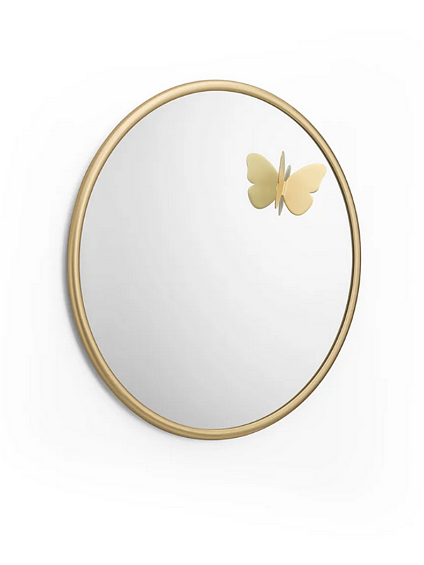 Miroir rond en laiton avec cadre collection Butterfly GHIDINI1961 usine GHIDINI1961 de l'Italie. Foto №2