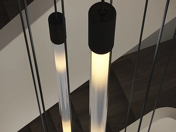 Suspension en verre LED Flux Helixes Haberdashery usine HABERDASHERY de l'Italie. Foto №8
