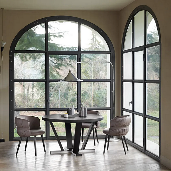 Table ronde extensible en bois Potocco Aura 830 TC1 830/TC1 usine POTOCCO de l'Italie. Foto №3