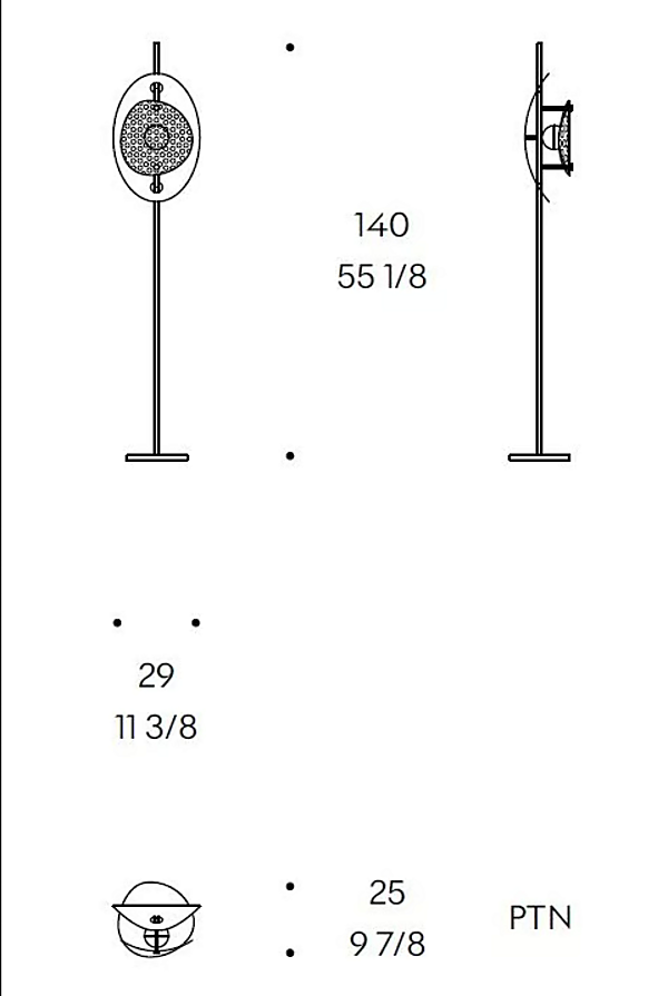 Lampe sur pied en acier LED Corolle Liu Jo Living Collection usine Liu Jo Living Collection de l'Italie. Foto №8
