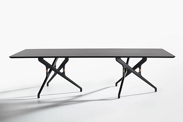 Table à manger rectangulaire en frêne Potocco Torso 837 TR 837/TR usine POTOCCO de l'Italie. Foto №2