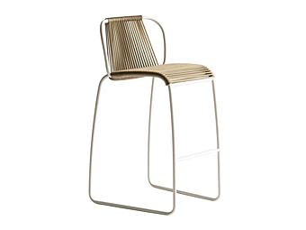 Tabouret de jardin haut en corde nautique Potocco Tibes 945 A 945/A