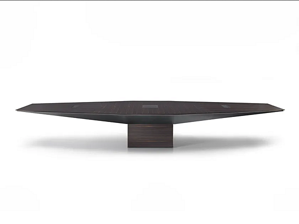 Table de réunion octogonale en bois avec gestion des câbles I 4 Mariani Euclideo usine i 4 Mariani de l'Italie. Foto №1