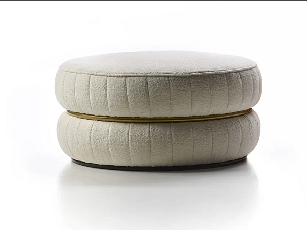 Pouf rond en tissu Lillo Black Tie LIL80 usine Black Tie de l'Italie. Foto №1