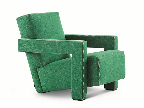 Fauteuil en tissu CASSINA 637 Utrecht usine CASSINA de l'Italie. Foto №1