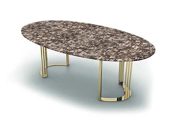 Table à manger ovale en verre Symphony Infinity Bizzotto Italia usine Bizzotto Italia de l'Italie. Foto №6