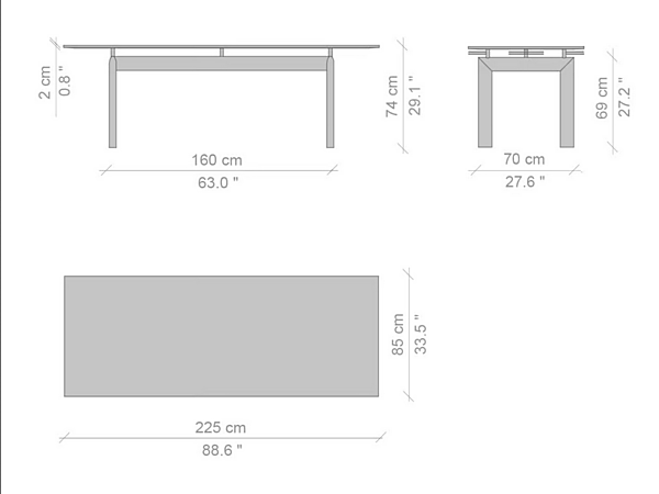 Table de jardin rectangulaire en marbre de Carrare CASSINA Tube D Avion Outdoor 006 usine CASSINA de l'Italie. Foto №3