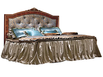 Lit double en bois avec tête de lit rembourrée Martini Interiors Emozioni usine MARTINI INTERIORS de l'Italie