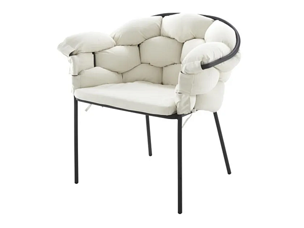 Fauteuil en tissu de jardin avec accoudoirs et housse amovible Serpentine LIGNE ROSET 10262093/94/95 usine LIGNE ROSET de l'Italie. Foto №2