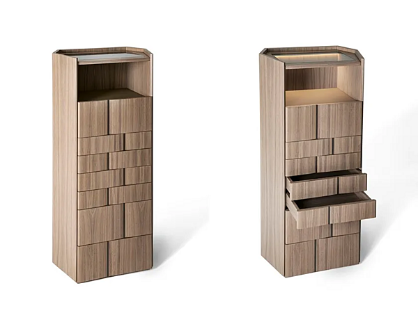 Commode en bois haute DELPHI GIORGETTI usine GIORGETTI de l'Italie. Foto №1