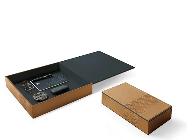 Boîte de rangement en cuir GIORGETTI GA467G, GA466G usine GIORGETTI de l'Italie. Foto №6