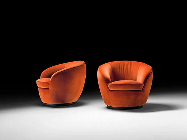 Fauteuil pivotant en tissu avec accoudoirs Giulia Black Tie GIU10SW usine Black Tie de l'Italie. Foto №2