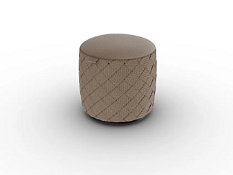 Pouf rond en cuir Grant de Luxe POLTRONA FRAU usine POLTRONA FRAU de l'Italie