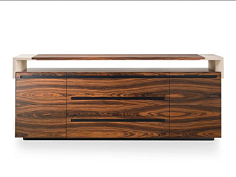Unité de rangement basse en bois avec tiroirs croisés i 4 Mariani usine i 4 Mariani de l'Italie