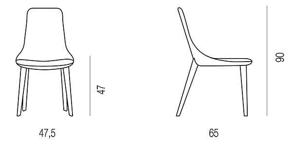 Chaise rembourrée en tissu Ascot BROSS 1510/1511 usine BROSS de l'Italie. Foto №8