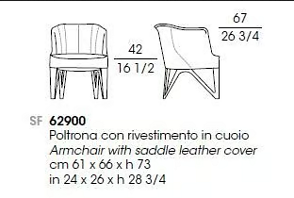 Fauteuil en cuir avec accoudoirs Mobius GIORGETTI usine GIORGETTI de l'Italie. Foto №5
